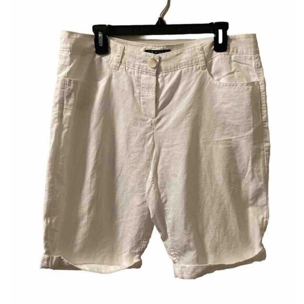 Theory Womens Linen Blend Shorts Size 12 NWT Soft White Pensa Galley